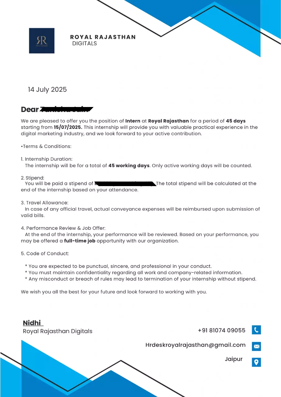 Offer Letter 1